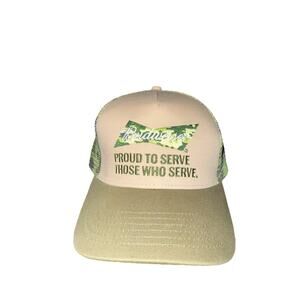 BUDWEISER Proud To Serve Those WhoServe Truckers HatCap Camouflage Snapback Mesh